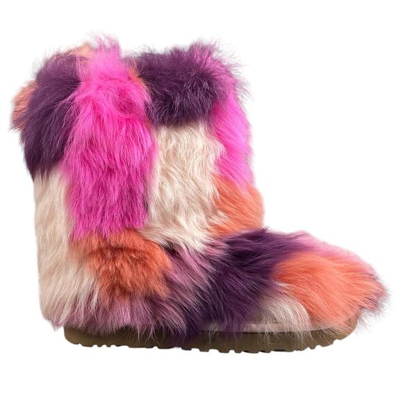 NWOT UGG Women’s Shag It Crazy Sun Kiss Patchwork Winter Boot Size US 6 - Picture 1 of 10